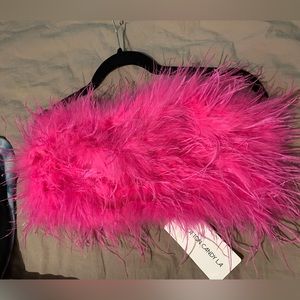 Hot Pink Feather Top